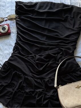 Y2K Black Drop Waist Forever 21 Mini Tube Dress